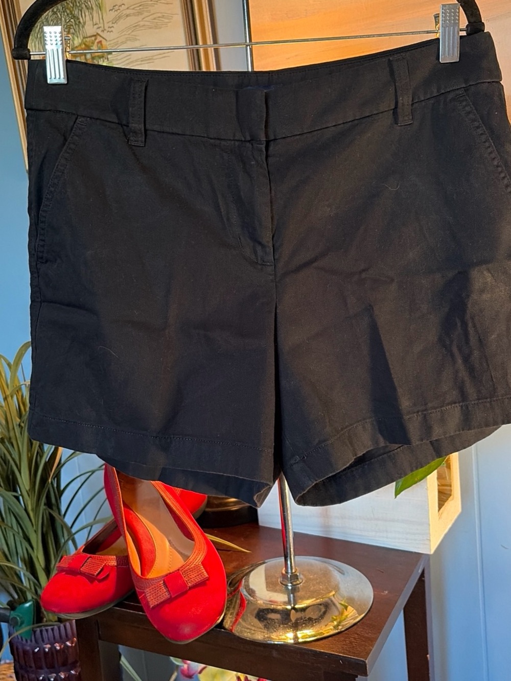 J. Crew Black Cotton Bermuda Shorts